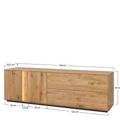 Wohnen Tv & Hifi-Möbel|Lowboards<Massiver TV Unterschrank mit LED Licht - Cocondar