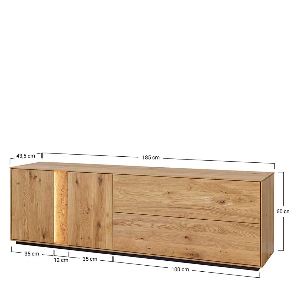 Wohnen Tv & Hifi-Möbel|Lowboards<Massiver TV Unterschrank mit LED Licht - Cocondar