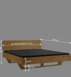 Wohnen Betten<Massives Holzbett mit Kufengestell - Vorianca