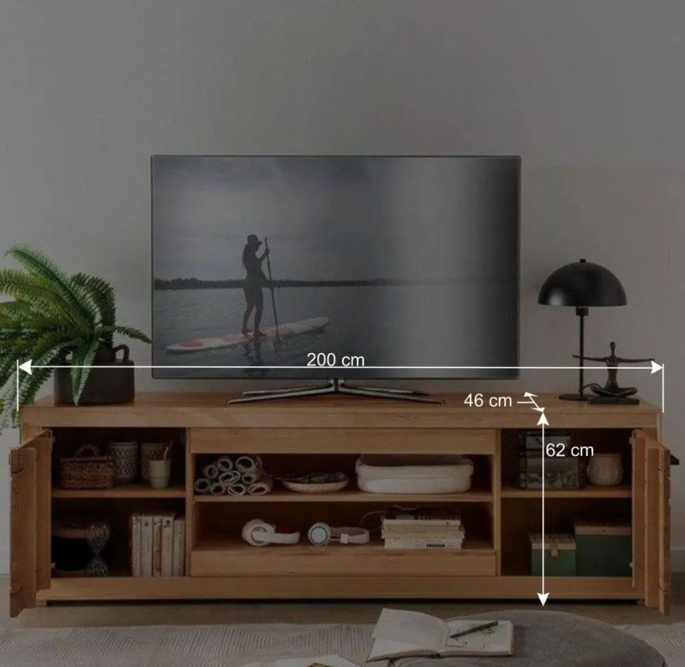 Wohnen Tv & Hifi-Möbel<Massives TV-Board aus geölter Kernbuche - Sarosca
