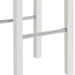 Wohnen Hocker<Massivholz Barhocker in Weiß lackiert - Zanaris