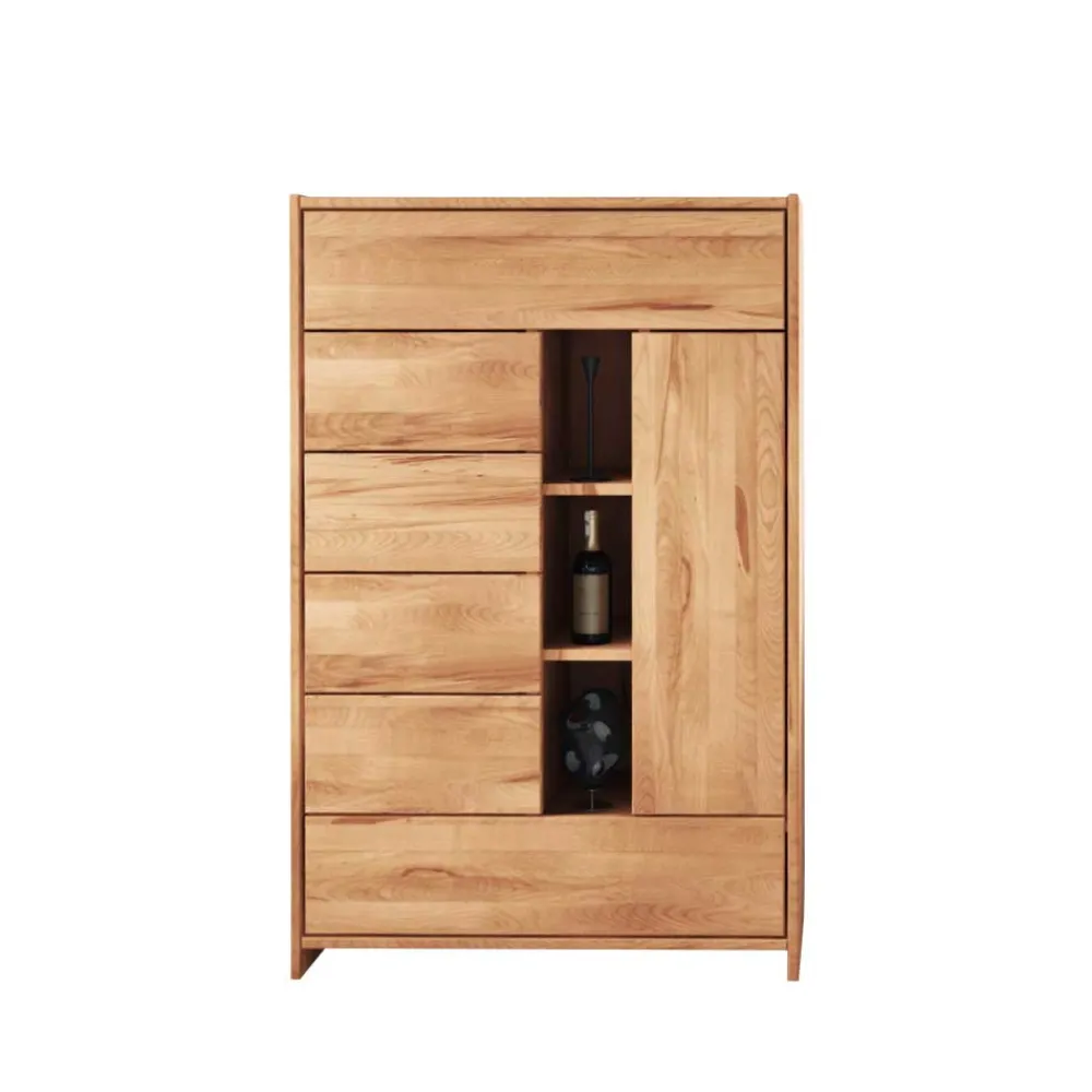 Wohnen Highboards<Massivholz Brotschrank Salomonia aus Kernbuche geölt