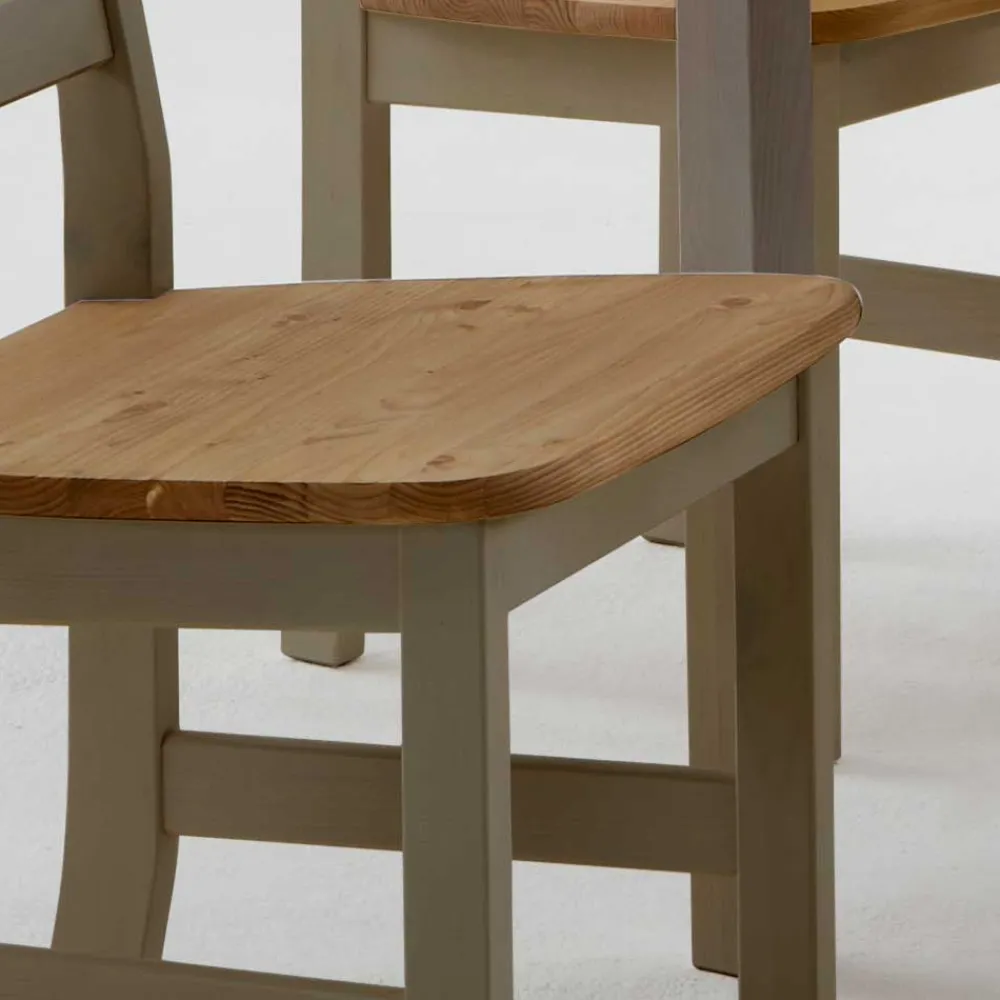 Wohnen Stühle<Massivholz Esszimmerstuhl Seramya in Grau (2er Set)