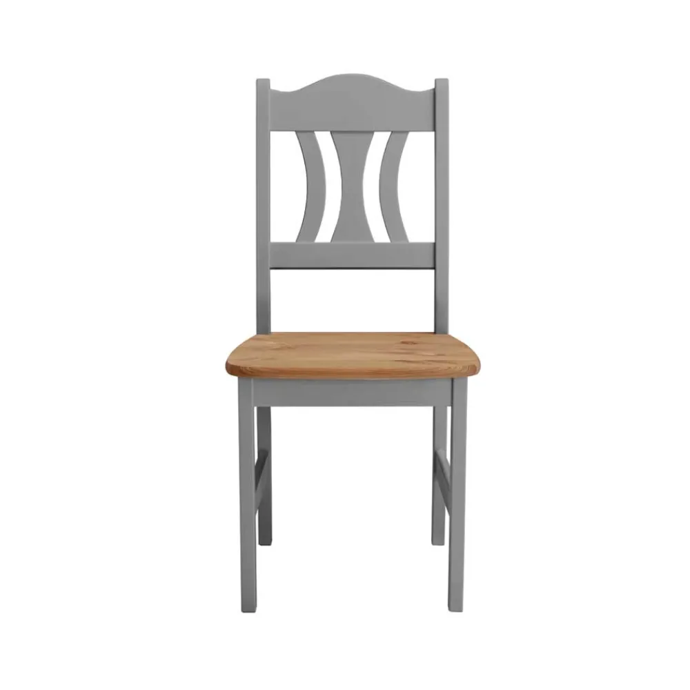 Wohnen Stühle<Massivholz Esszimmerstuhl Seramya in Grau (2er Set)