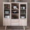 Wohnen Highboards<Massivholz Highboard Dioca aus Eiche White Wash