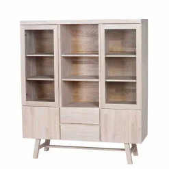 Wohnen Highboards<Massivholz Highboard Dioca aus Eiche White Wash