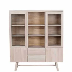 Wohnen Highboards<Massivholz Highboard Dioca aus Eiche White Wash