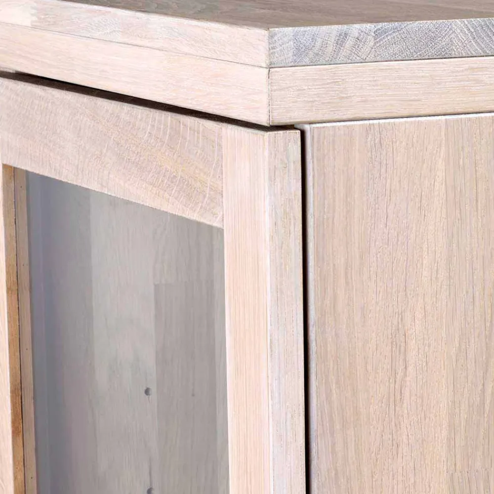 Wohnen Highboards<Massivholz Highboard Dioca aus Eiche White Wash