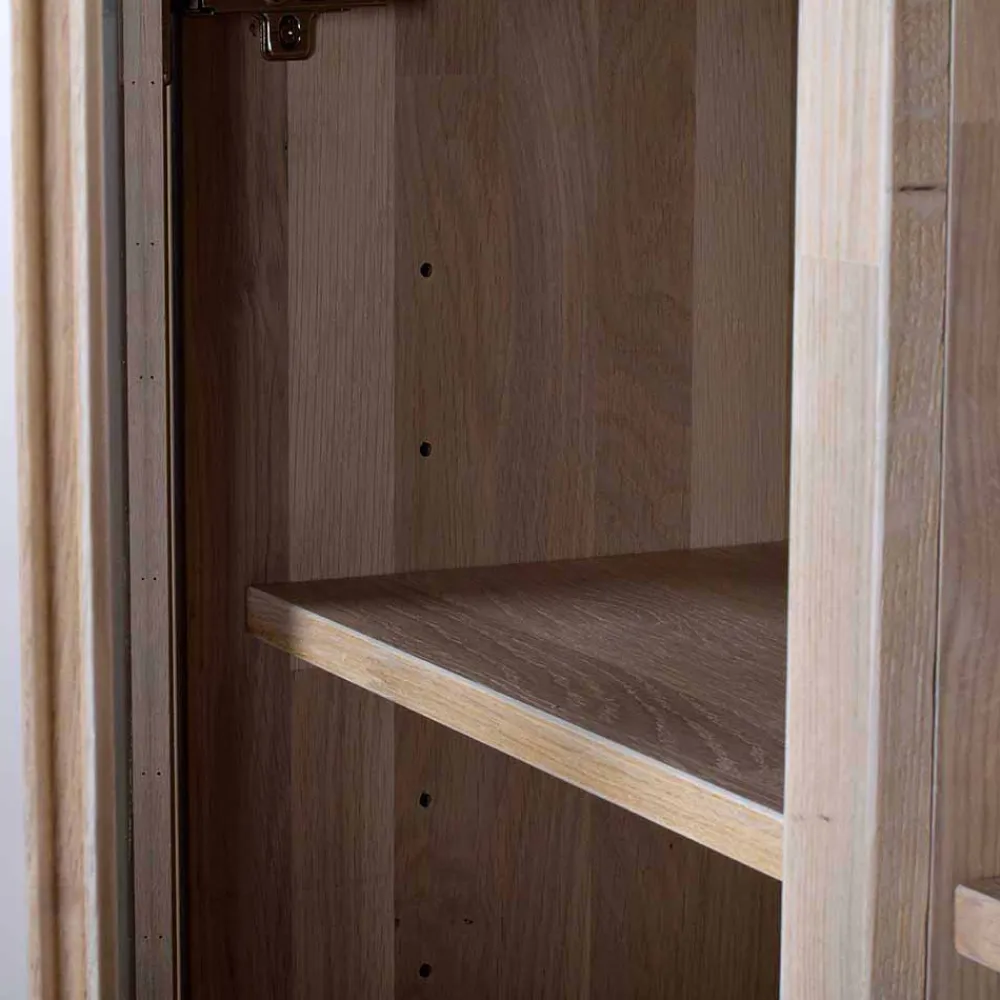 Wohnen Highboards<Massivholz Highboard Dioca aus Eiche White Wash