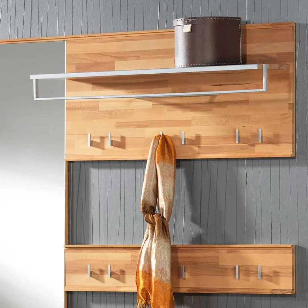 Wohnen Garderoben<Massivholz Hängegarderobe Coestra aus Kernbuche (zweiteilig)