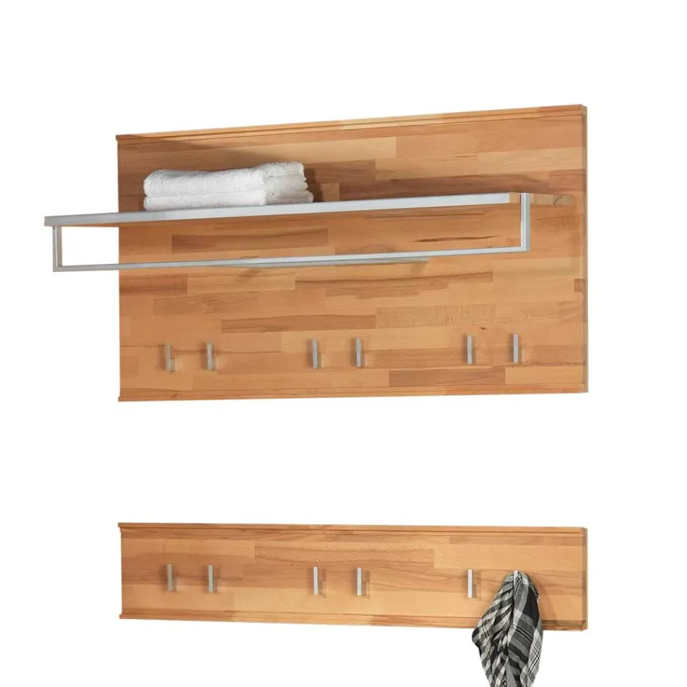Wohnen Garderoben<Massivholz Hängegarderobe Coestra aus Kernbuche (zweiteilig)