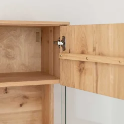 Wohnen Vitrinen<Massivholz Hängevitrine mit LED Beleuchtung - Eribella