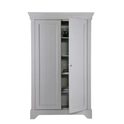 Wohnen Kleiderschränke<Massivholz Kleiderschrank Saliara in Grau