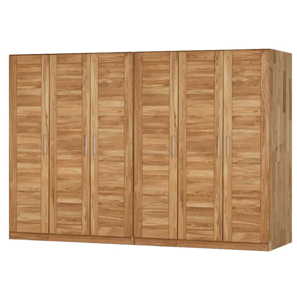 Wohnen Kleiderschränke<Massivholz Kleiderschrank Cranos aus Wildeiche