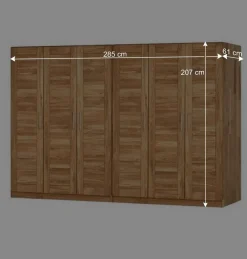 Wohnen Kleiderschränke<Massivholz Kleiderschrank Cranos aus Wildeiche