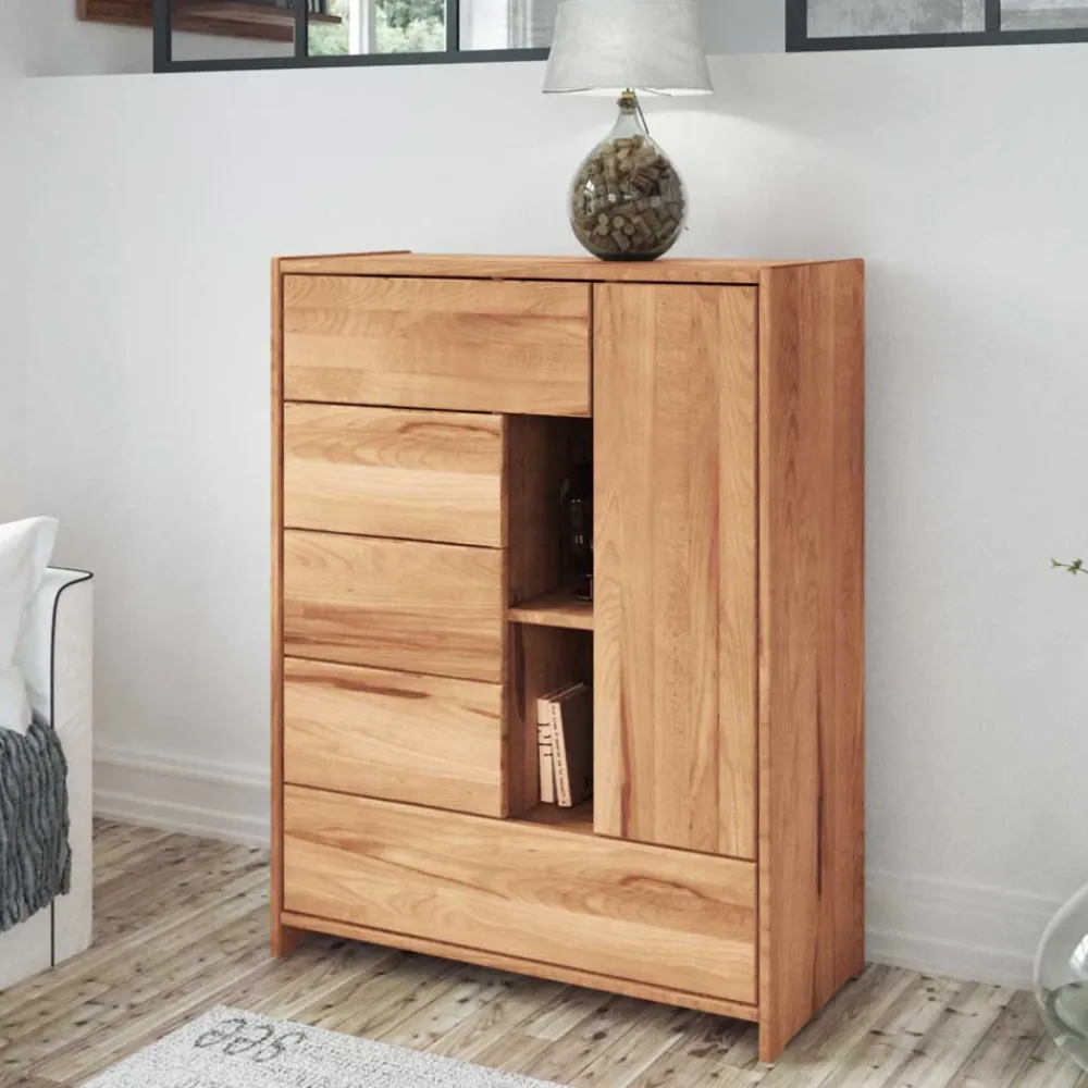 Wohnen Highboards<Massivholz Kommode Salomonia aus Kernbuche geölt