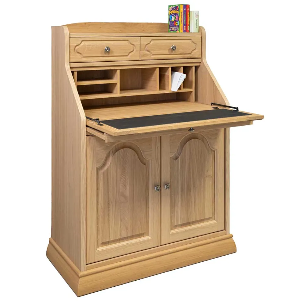 Wohnen Highboards<Massivholz Sekretär aus Eiche geölt - Catuella