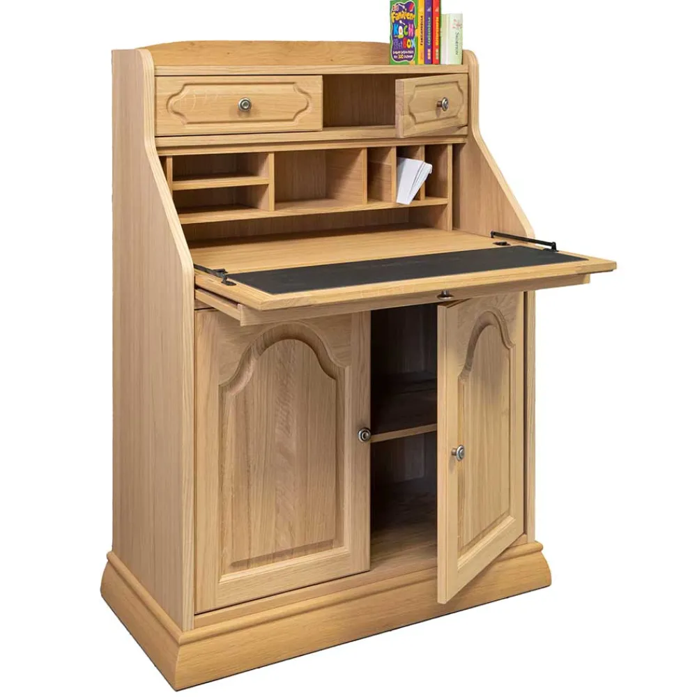 Wohnen Highboards<Massivholz Sekretär aus Eiche geölt - Catuella