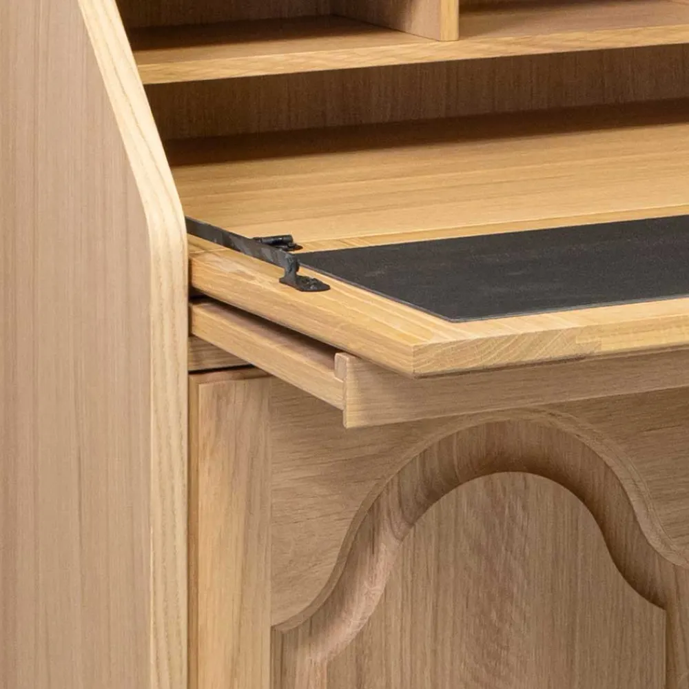 Wohnen Highboards<Massivholz Sekretär aus Eiche geölt - Catuella