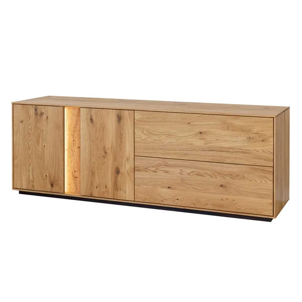 Wohnen Tv & Hifi-Möbel|Lowboards<Massivholz TV Kommode mit LED Beleuchtung - Cocondar