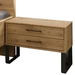 Wohnen Betten<Massivholzbett in Wildeiche Bianco - Siestago