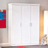 Wohnen Kleiderschränke|Schränke<Massivholz-Kleiderschrank Nabrosia in Weiß