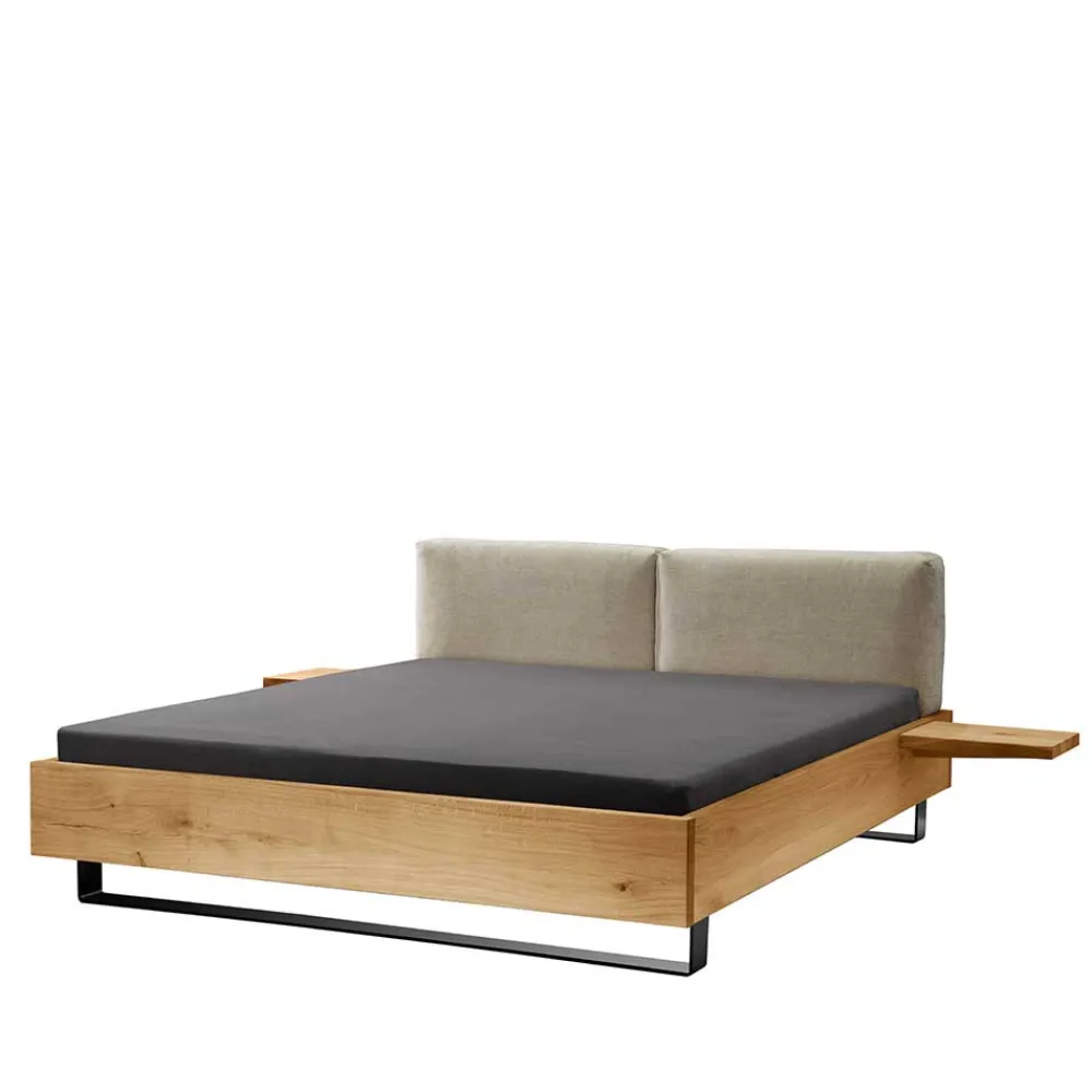 Wohnen Betten<Material Mix Doppelbett und Nachttischen - Kaldes (dreiteilig)