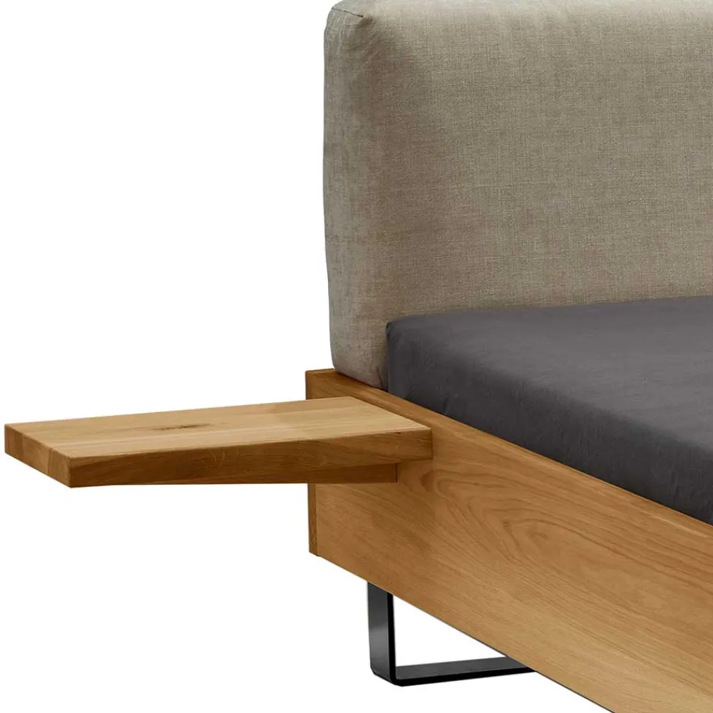 Wohnen Betten<Material Mix Doppelbett und Nachttischen - Kaldes (dreiteilig)