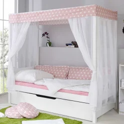 Wohnen Betten<Mädchen Himmelbett Sionara mit Ausziehbett