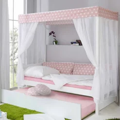 Wohnen Betten<Mädchen Himmelbett Sionara mit Ausziehbett