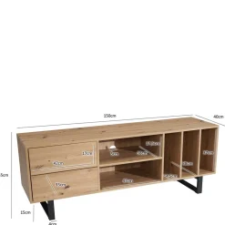 Wohnen Tv & Hifi-Möbel<Medien Element in Wildeiche Holzoptik - Priazena