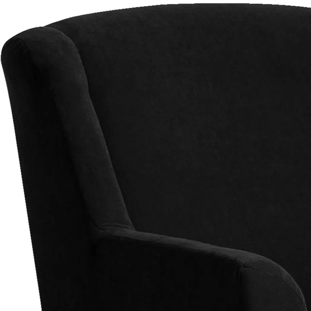 Wohnen Sessel<Mega Polstersessel aus schwarzem Velours - Villaro