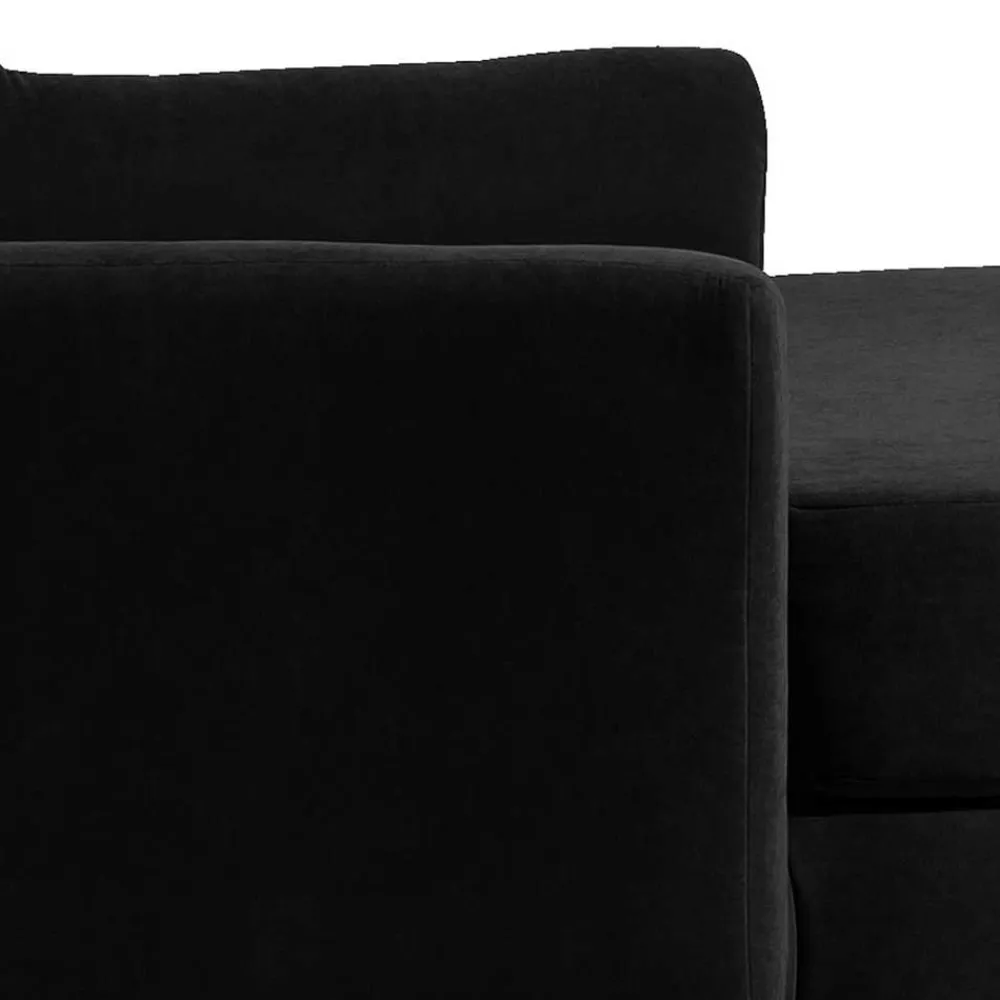 Wohnen Sessel<Mega Polstersessel aus schwarzem Velours - Villaro