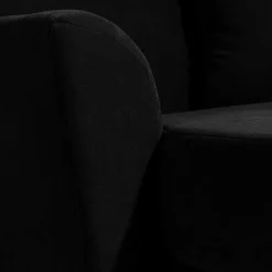 Wohnen Sessel<Mega Polstersessel aus schwarzem Velours - Villaro