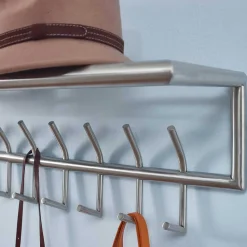 Wohnen Garderoben<Metall Hängegarderobe in Silber - Markos