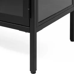 Wohnen Tv & Hifi-Möbel|Lowboards<Metall Lowboard Vitrine in Schwarz - Feliz
