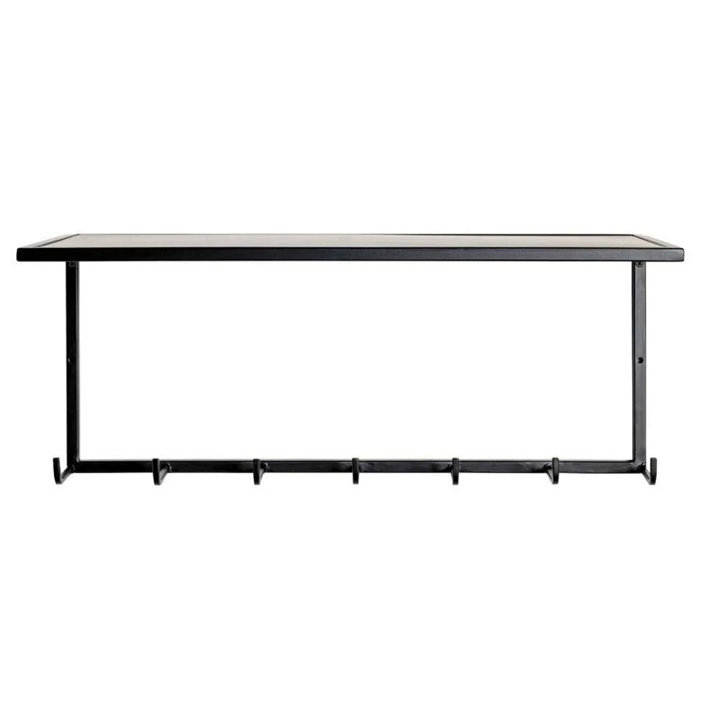 Wohnen Garderoben<Metall Wandgarderobe mit Hutboden - Breznia