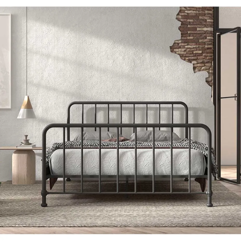 Wohnen Betten<Metallbett mit Gitter-Kopf- und Fußteil - Auricos