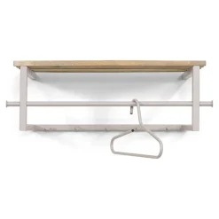 Wohnen Garderoben<Metallgarderobe in Taupe mit Hutablage - Yames