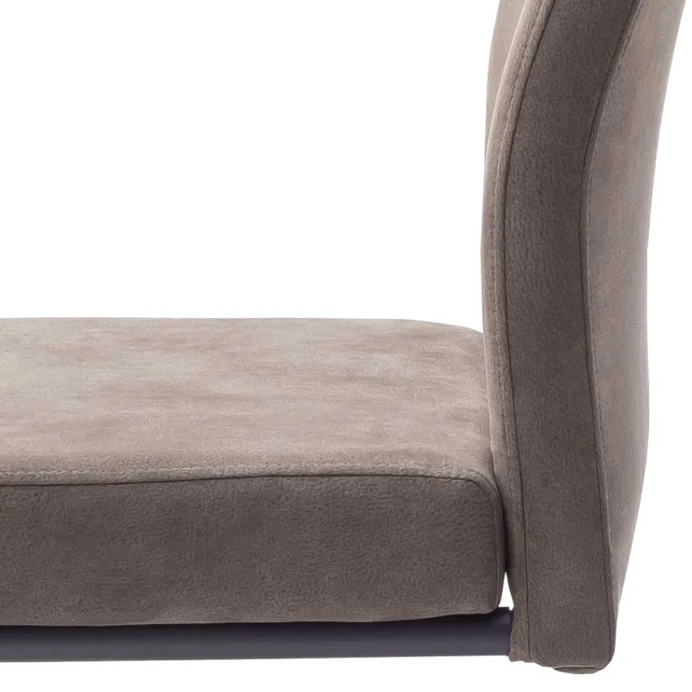 Wohnen Sessel<Microfaser Freischwinger in Beige - Unicat (2er Set)