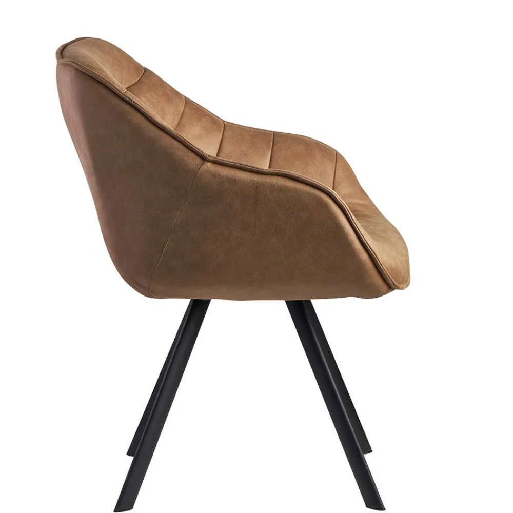 Wohnen Stühle<Microfaser Polsterstuhl in Beige - Pacifigo