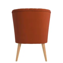 Wohnen Sessel<Mid Century Polstersessel in Ziegelrot und Natur - Elhan