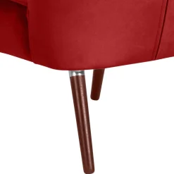 Wohnen Sessel<Mid Century Sessel in Ziegelrot Samtvelours - Klimaca