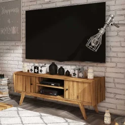Wohnen Tv & Hifi-Möbel|Lowboards<Mid Century TV Lowboard aus Wildeiche massiv - Hardus