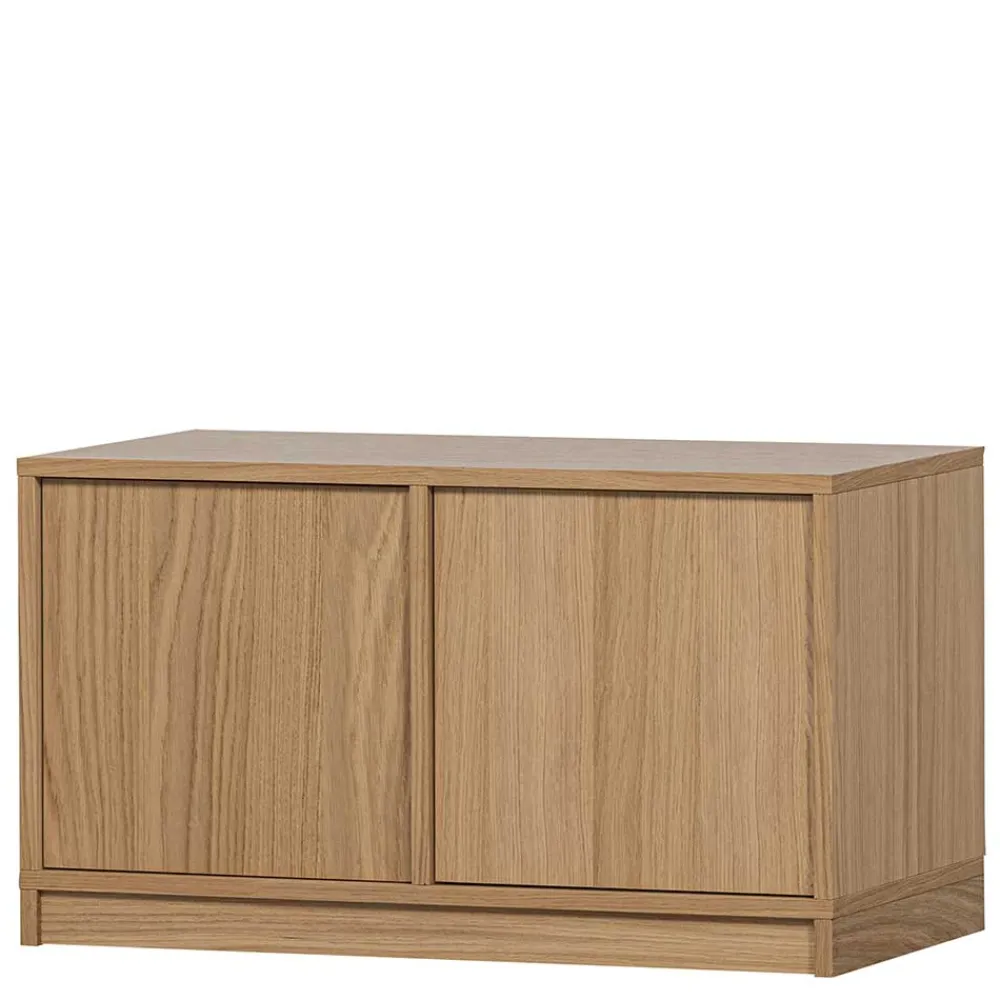 Wohnen Wohnwände<Minimalistische Wohnwand in Eiche - Ewana (sechsteilig)