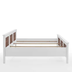 Wohnen Betten<Modern Country Bett in Weiß mit Bernstein - Chako