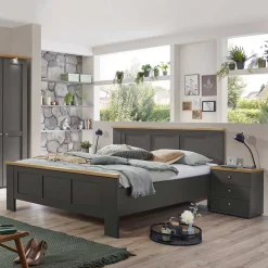 Wohnen Betten<Modern Country Bett mit 180 cm Breite - Cretania