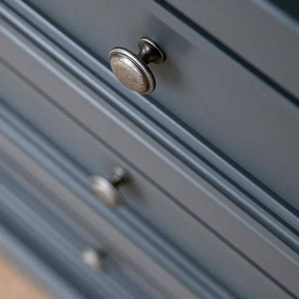 Wohnen Highboards|Vitrinen<Modern Country Highboard in Grau & Kiefer - Eromsia