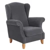 Wohnen Sessel<Modern Country Ohrensessel in Anthrazit - Anram