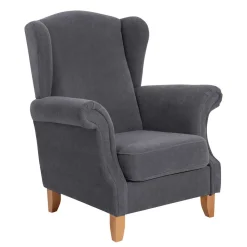 Wohnen Sessel<Modern Country Ohrensessel in Anthrazit - Anram
